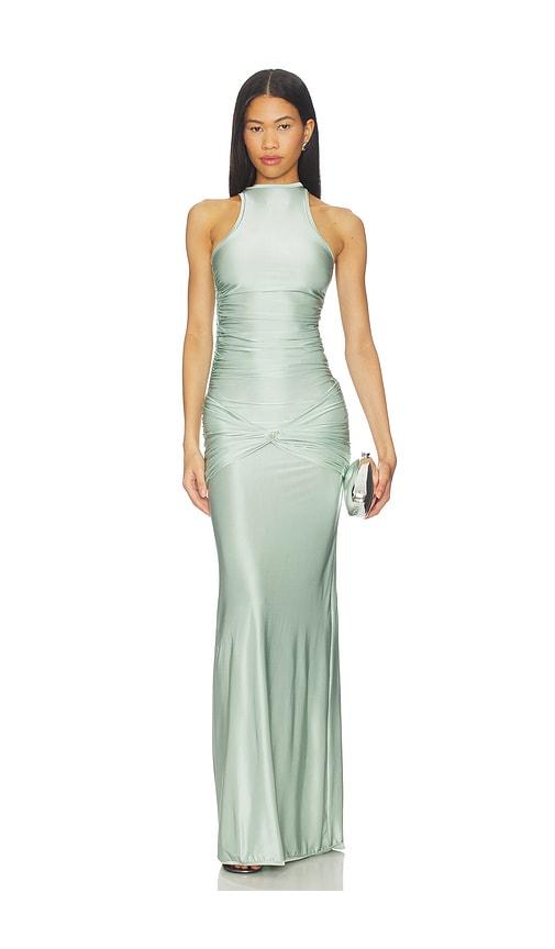 palmatic studio setigera dress in green. - size l (also in s)