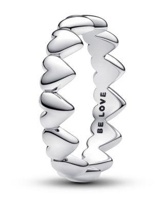 pandora row of hearts ring