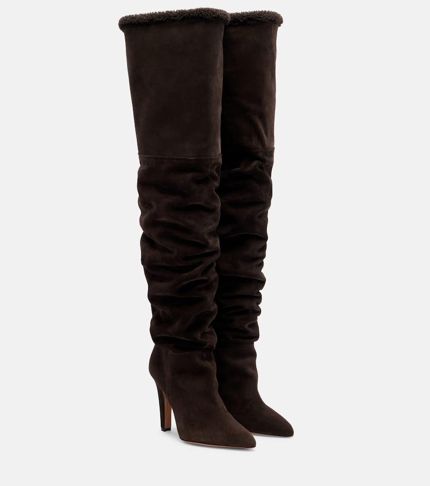 paris texas elsa 100 suede over-the-knee boots