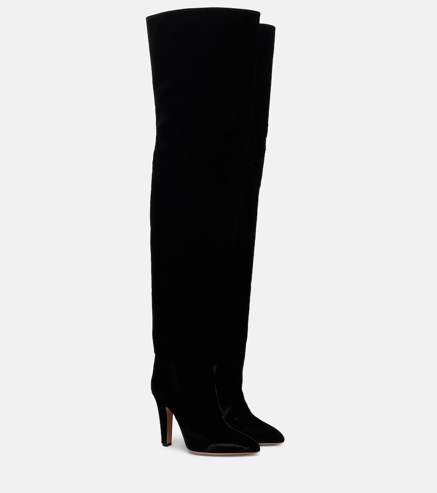 paris texas elsa 100 velvet over-the-knee boots
