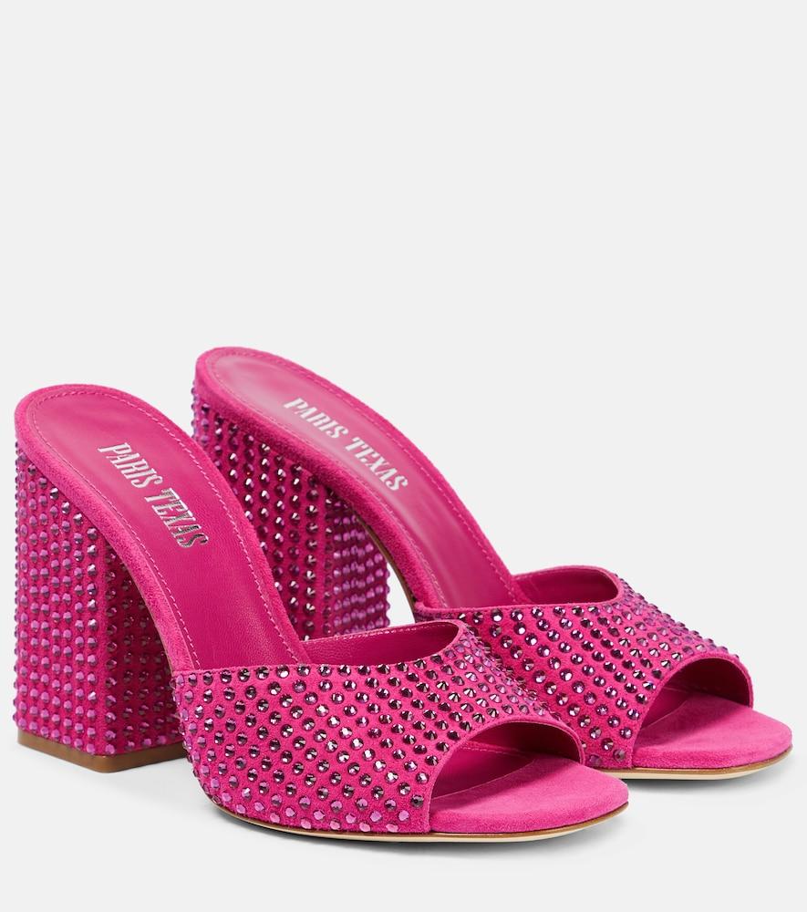 paris texas holly anja embellished suede mules