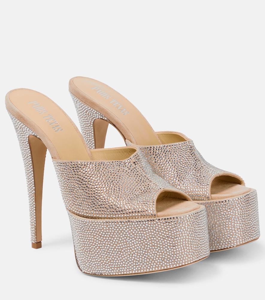 paris texas holly marina embellished suede sandals
