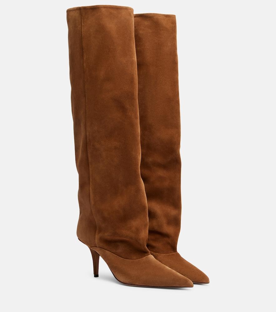 paris texas ines 75 suede knee-high boots