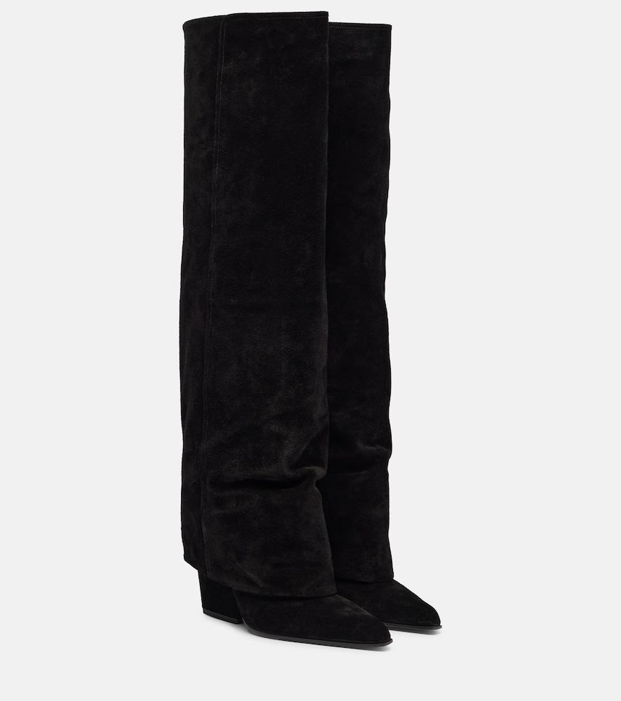 paris texas jane 100 suede knee-high boots