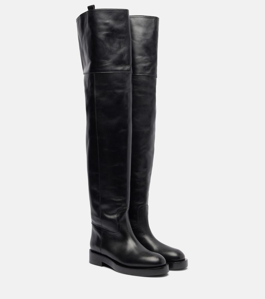 paris texas leather over-the-knee boots