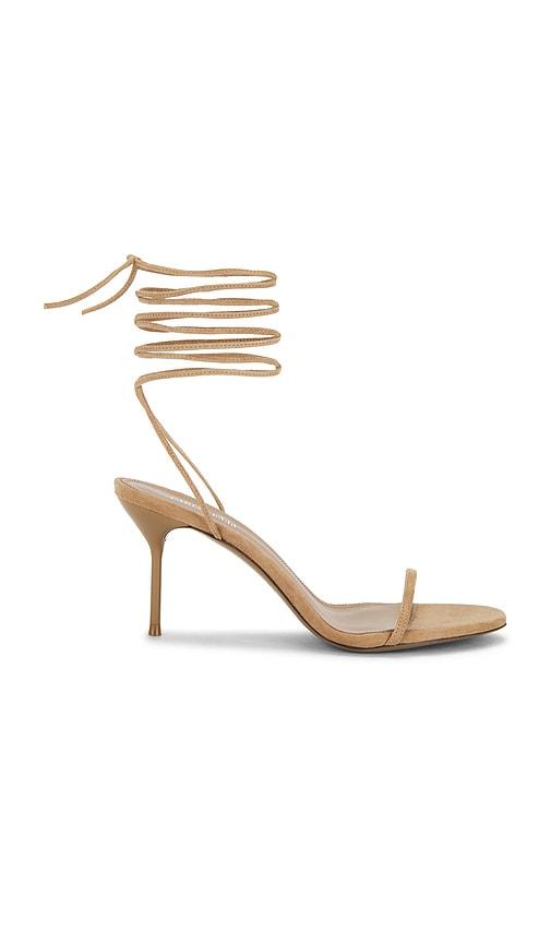 paris texas lidia lace up sandal 70 in beige. - size 38 (also in 39)