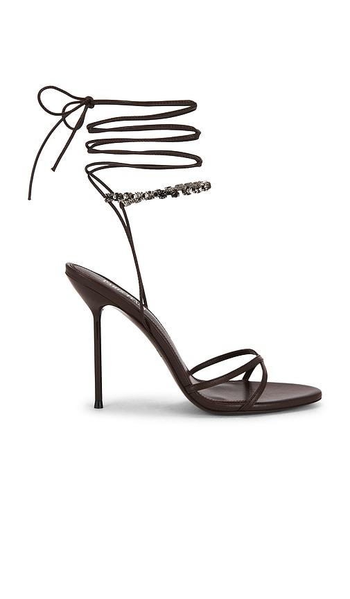 paris texas lidia lace up sandal in brown. - size 36 (also in 37, 38, 39, 40, 41)