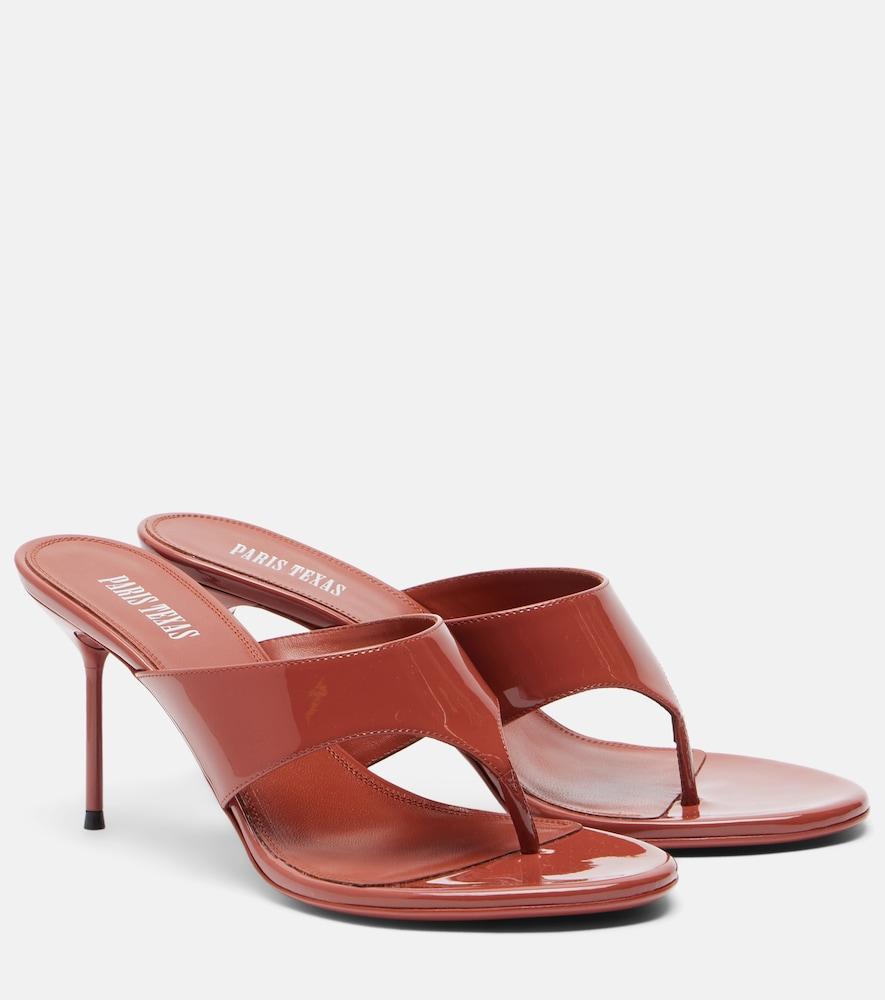 paris texas lidia patent leather thong sandals