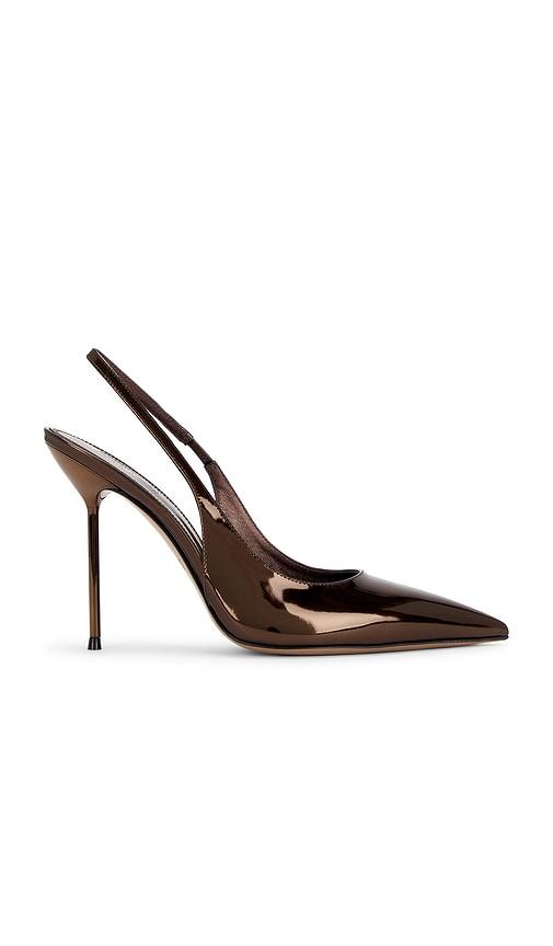 paris texas lidia slingback heel in brown. - size 40 (also in 41)