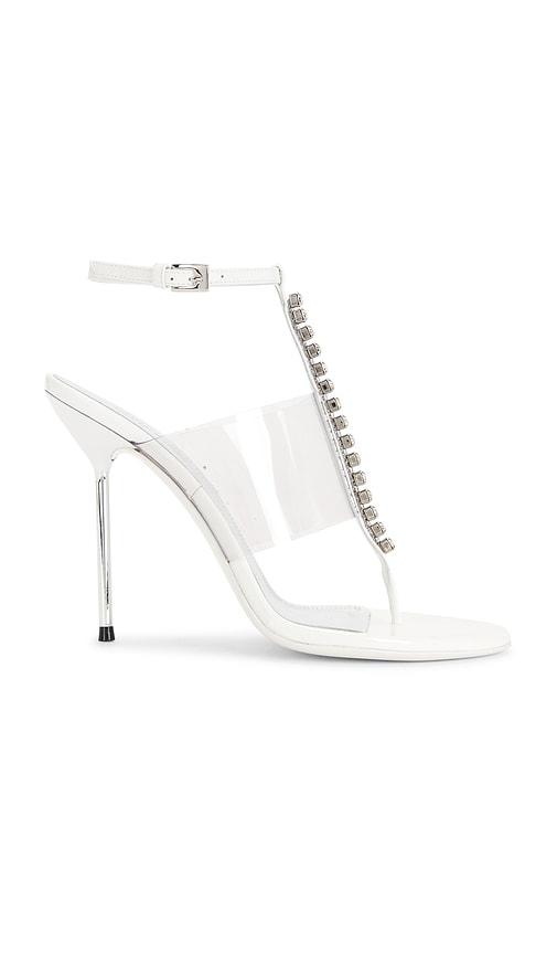 paris texas lidia t-strap sandal in white. - size 38 (also in 40)