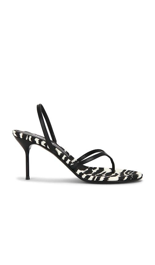 paris texas lidia thong slingback sandal 70 in black,white. - size 37 (also in 38, 40)