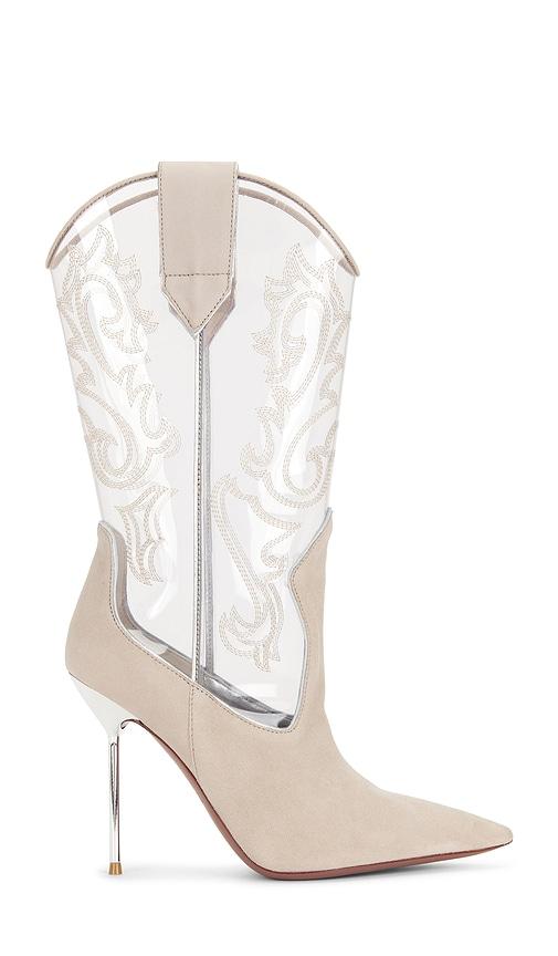 paris texas lidia western embroidered boot in taupe. - size 38 (also in 39)