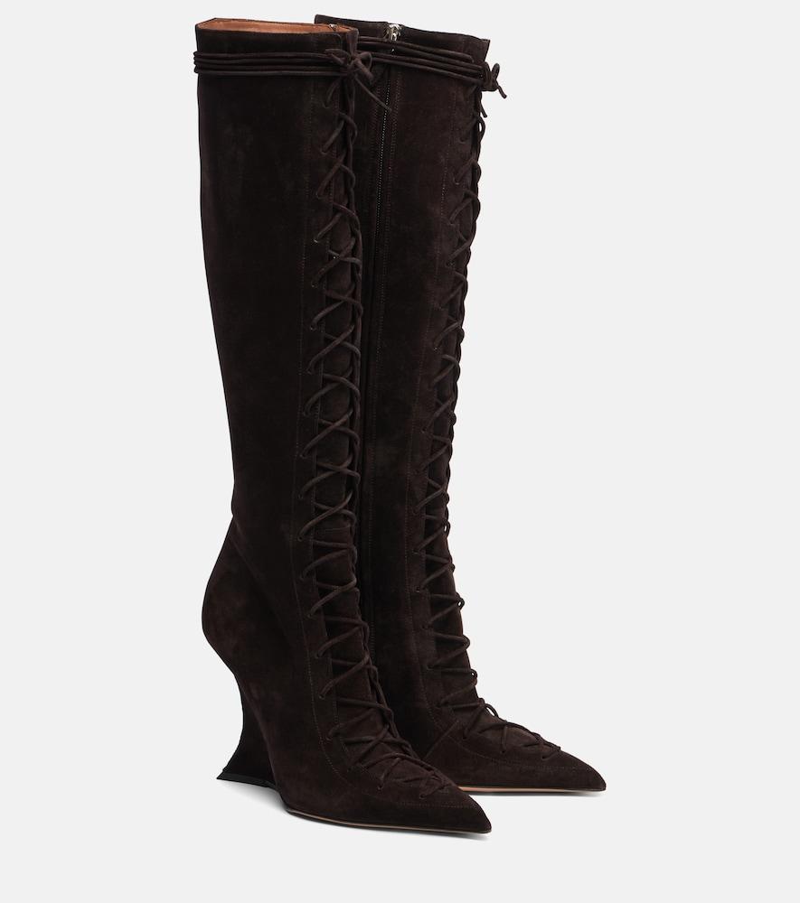 paris texas nina 105 suede knee-high boots