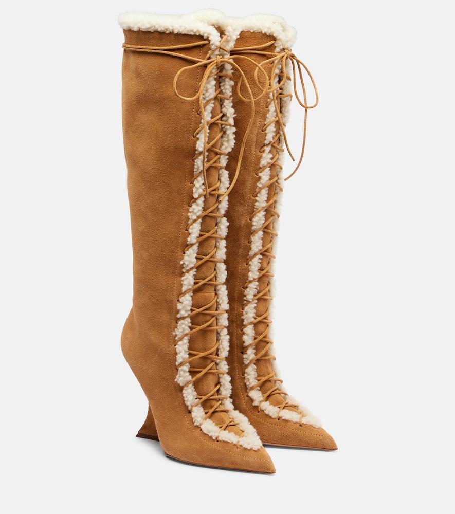 paris texas nina 105 suede knee-high boots