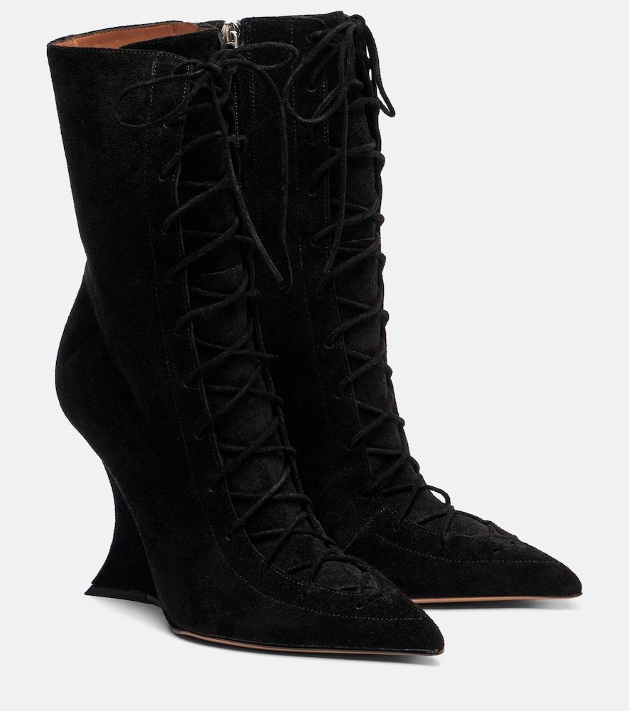 paris texas nina 105 suede lace-up boots