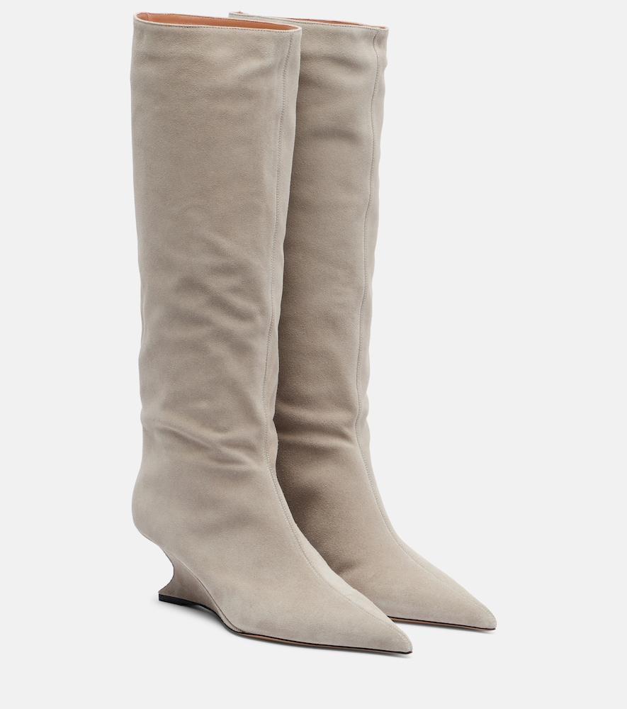 paris texas nina 50 suede knee-high boots