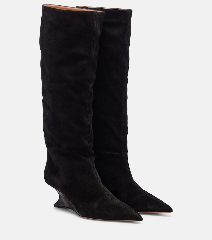 paris texas nina 50 suede knee-high boots
