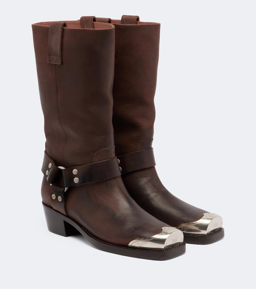paris texas roxy embellished leather biker boots