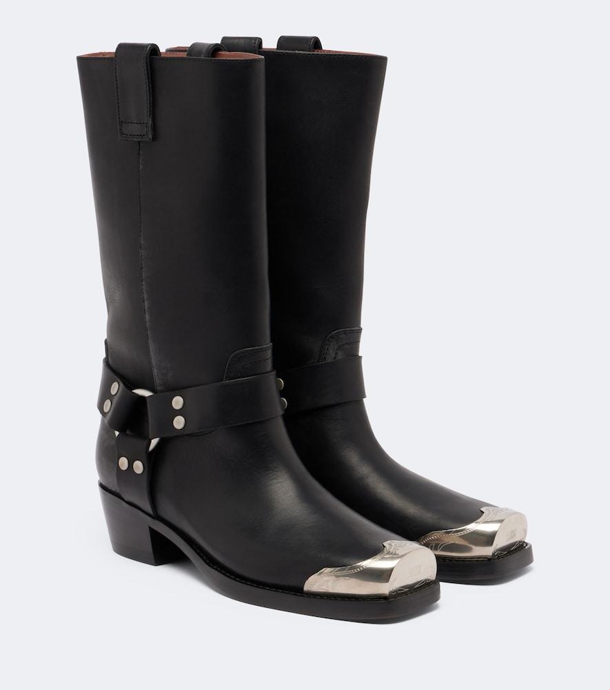 paris texas roxy embellished leather biker boots
