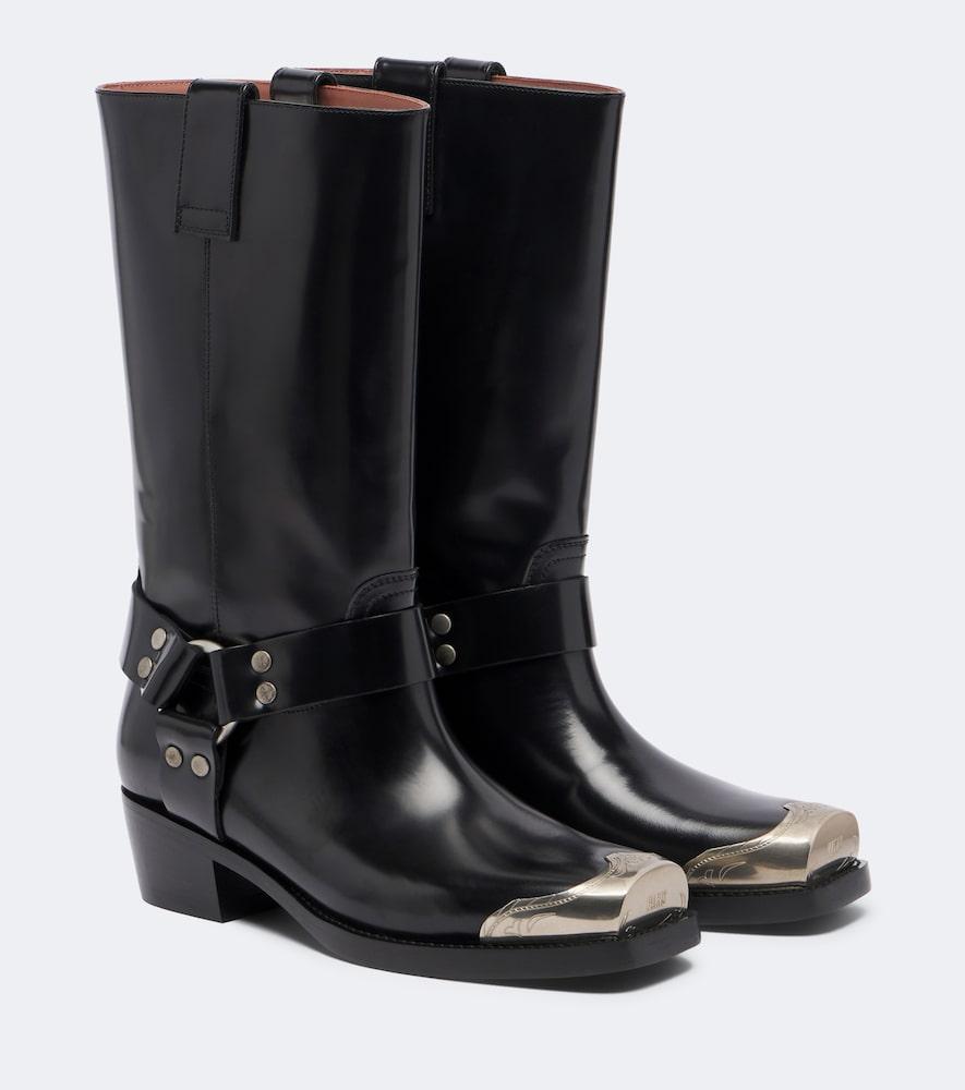 paris texas roxy leather biker boots