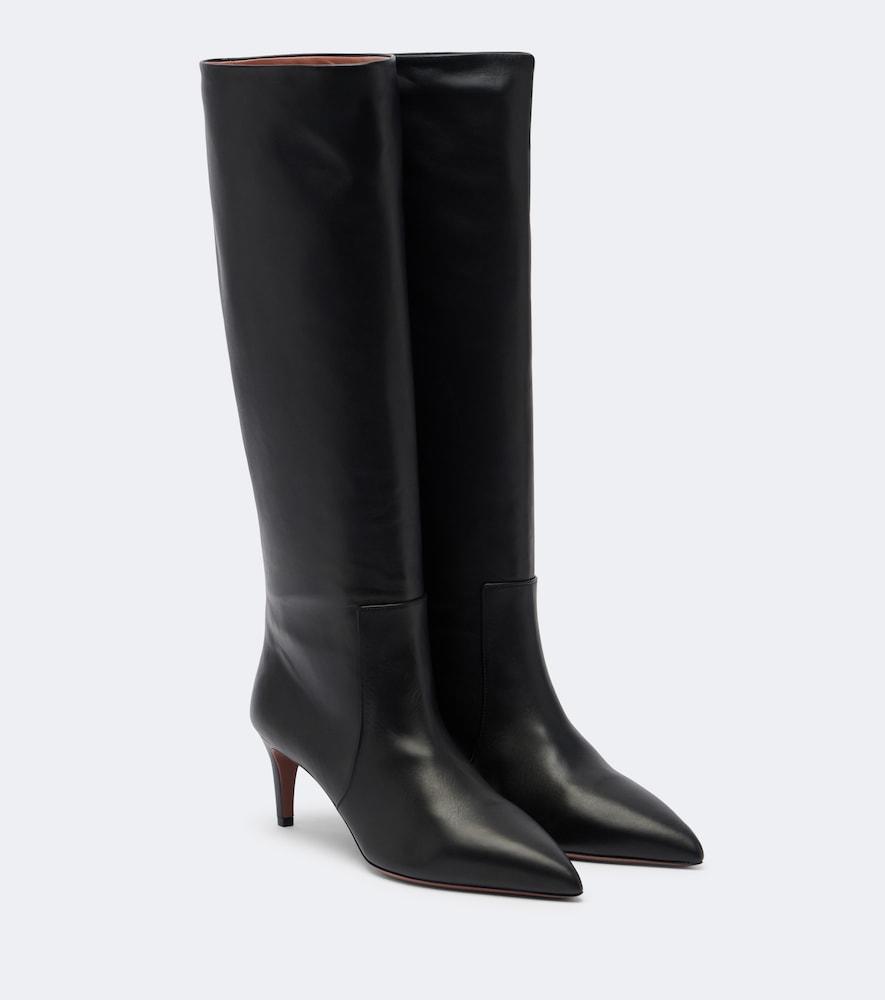 paris texas stiletto leather knee-high boots