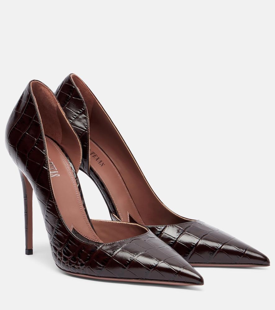 paris texas vera croc-effect leather pumps