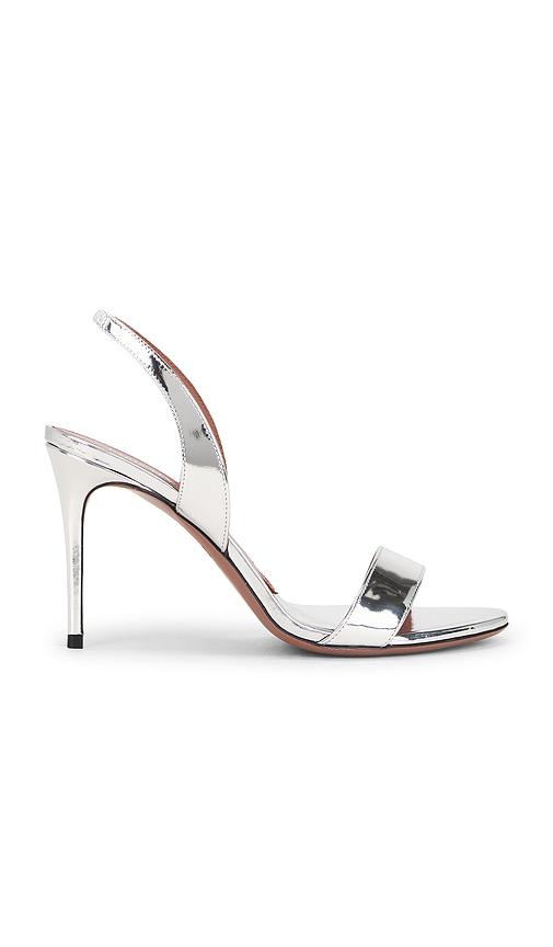 paris texas vera slingback sandal 85 in metallic silver. - size 37 (also in 39)