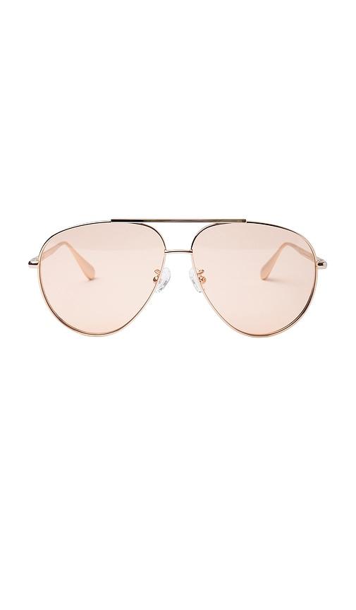 past midnight the flare sunglasses in metallic gold.