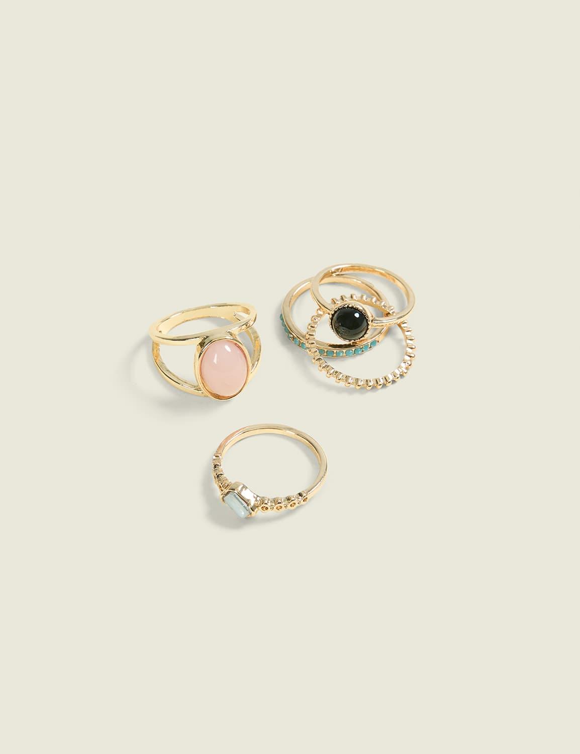 pastel ring stack