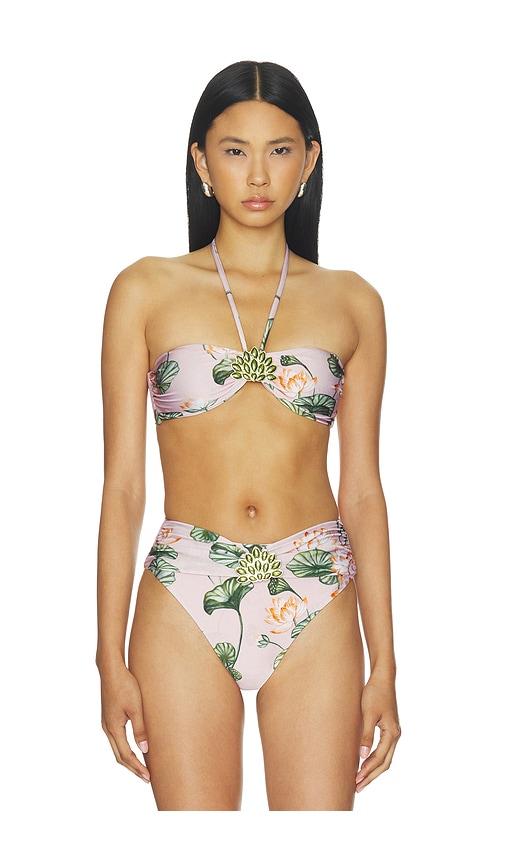 patbo lotus bikini top in pink. - size l (also in m, s, xl, xs)