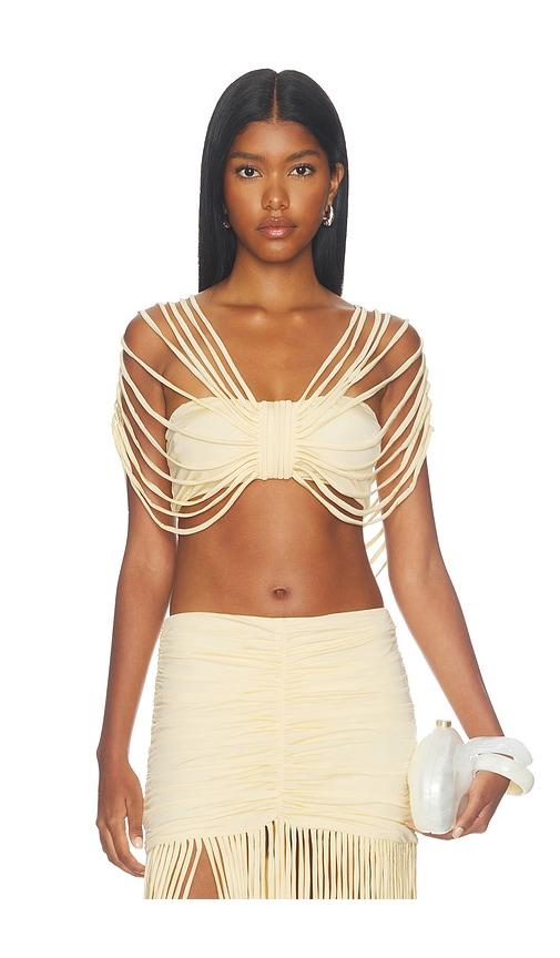 patbo lyria jersey top in yellow. - size 10 (also in 4, 6, 8)