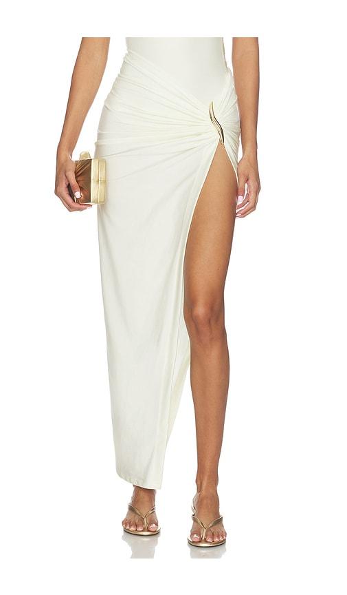 patbo martina maxi skirt in white. - size m (also in xs, s)
