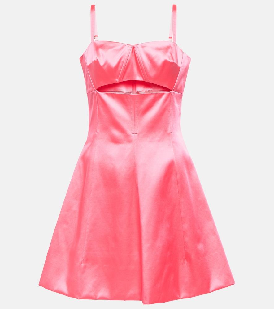 patou a-line cotton-blend minidress