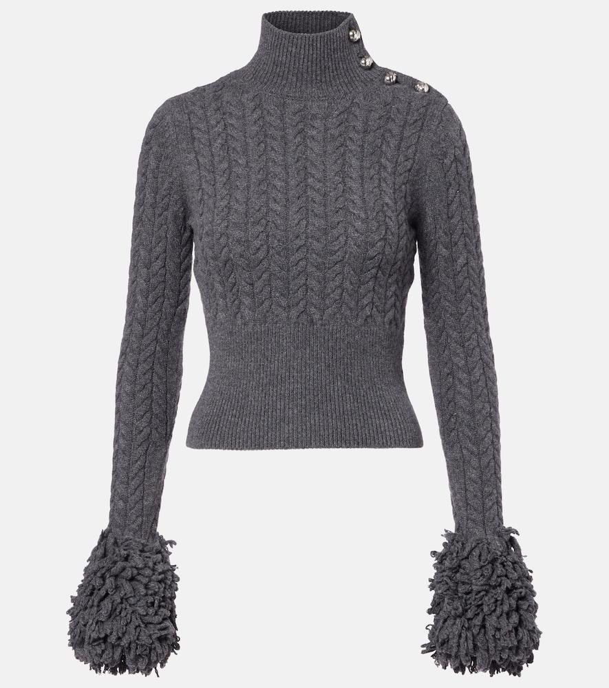 patou cable-knit wool and cashmere sweater