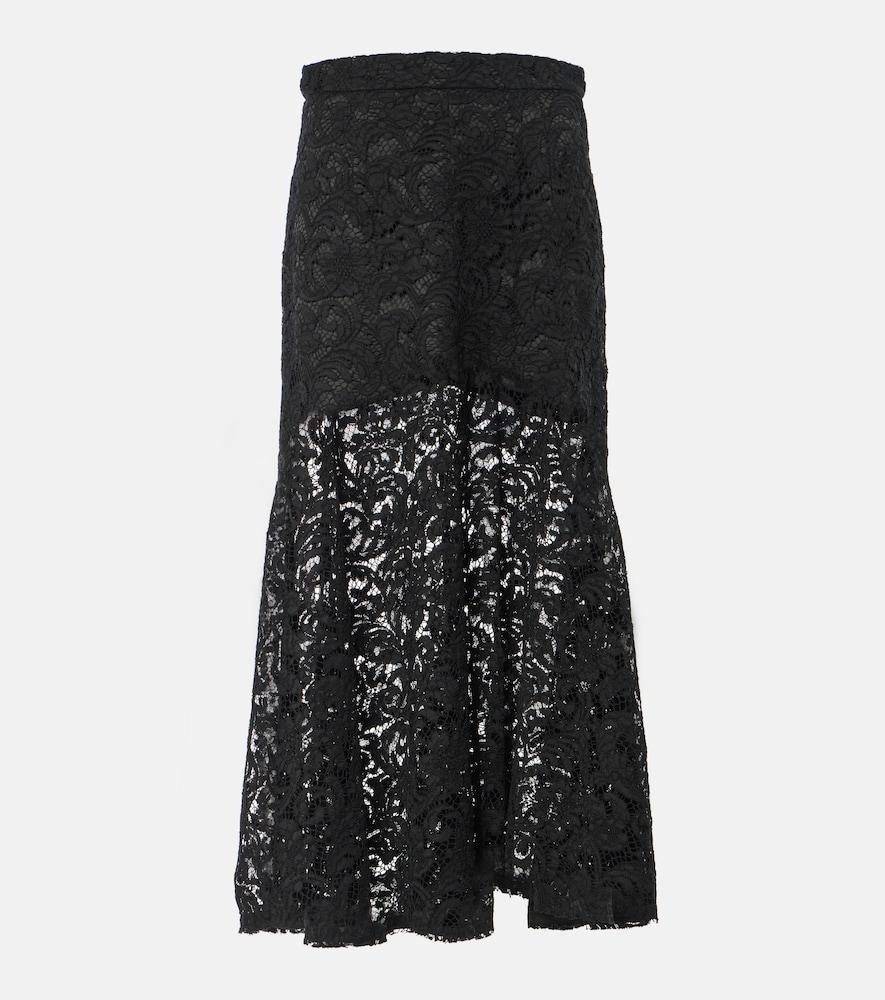 patou cotton-blend lace maxi skirt