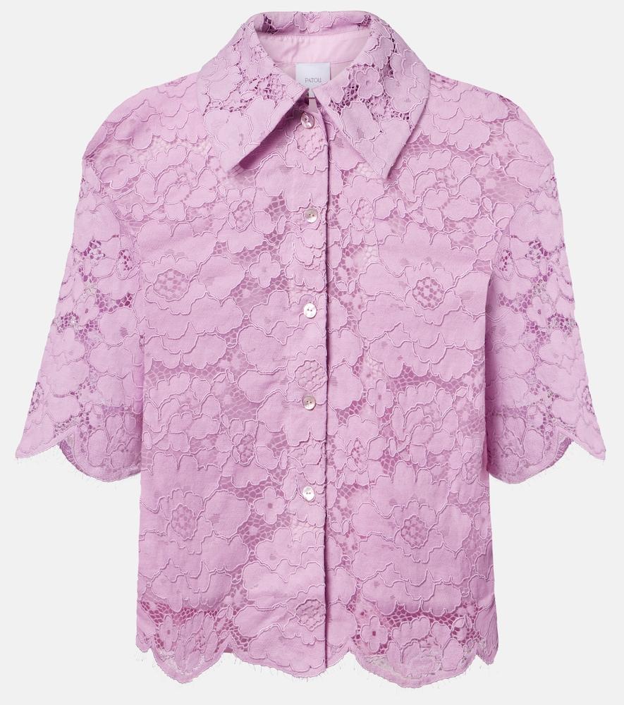 patou cotton-blend lace shirt