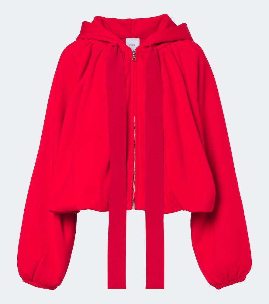 patou cotton zip-up hoodie