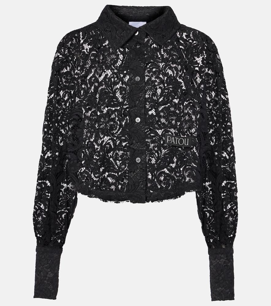 patou cropped lace blouse