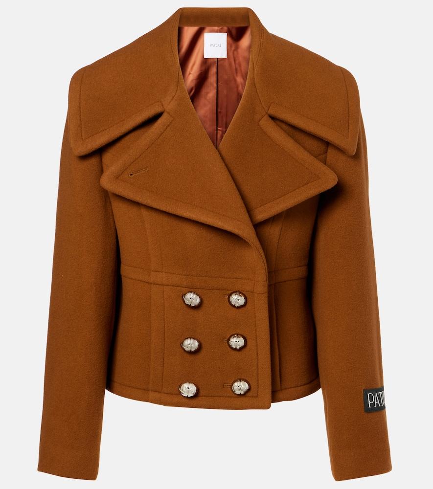 patou cropped wool-blend jacket