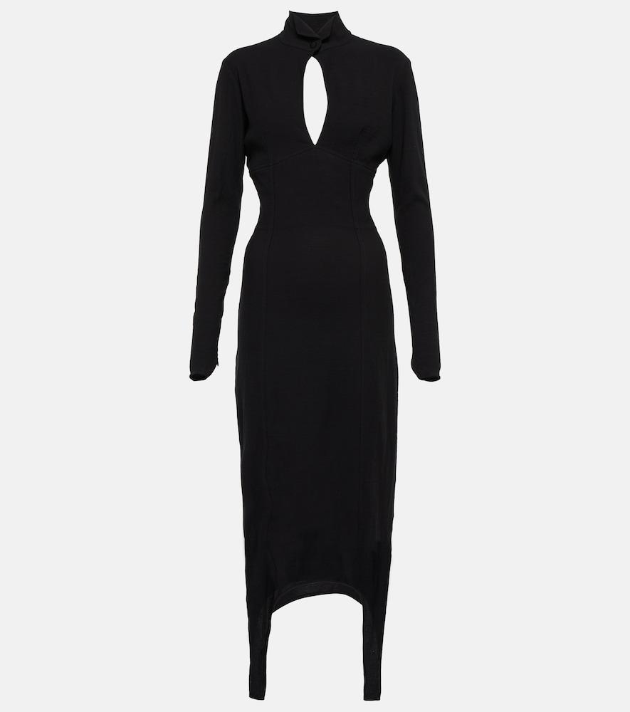 patou cutout jersey midi dress