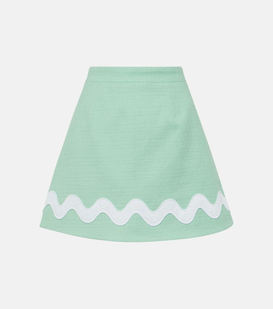 patou high-rise cotton-blend tweed miniskirt