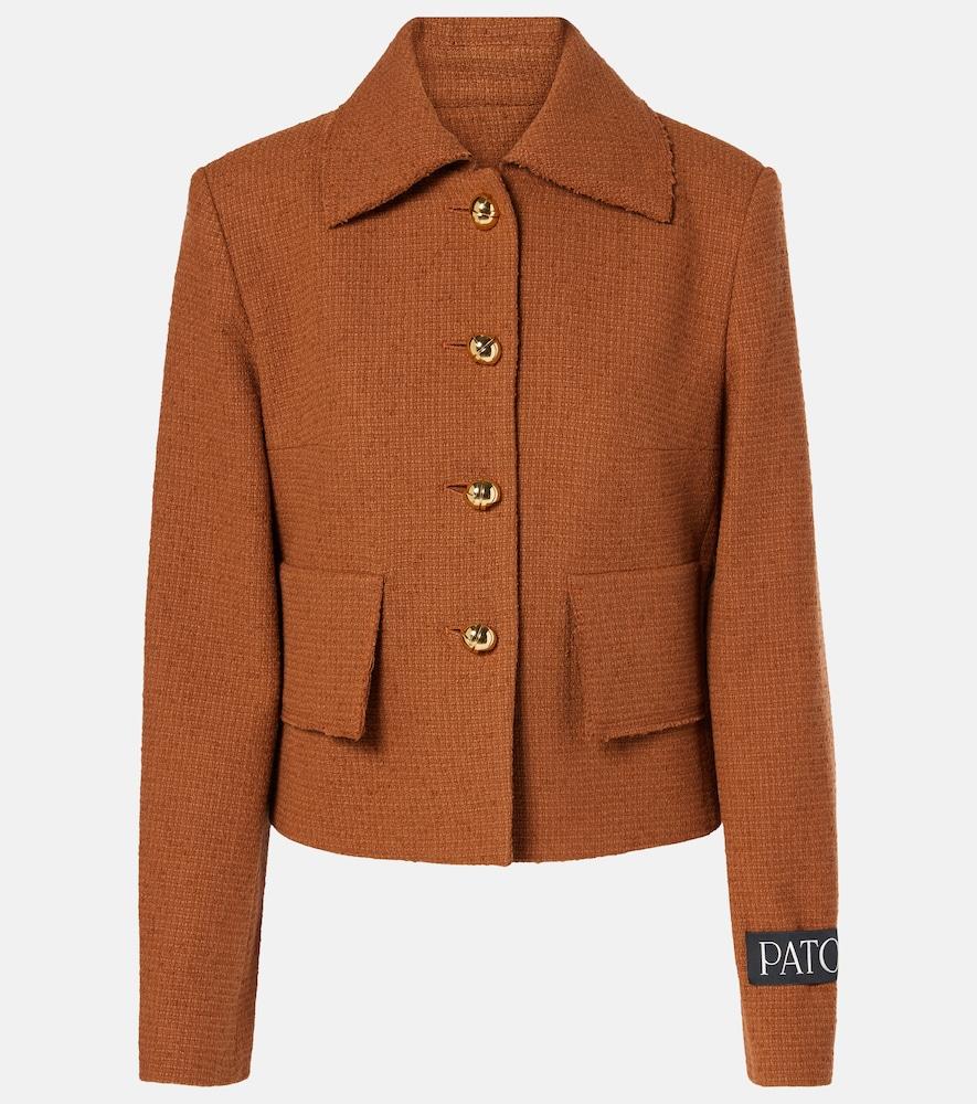 patou iconic wool and cotton-blend jacket