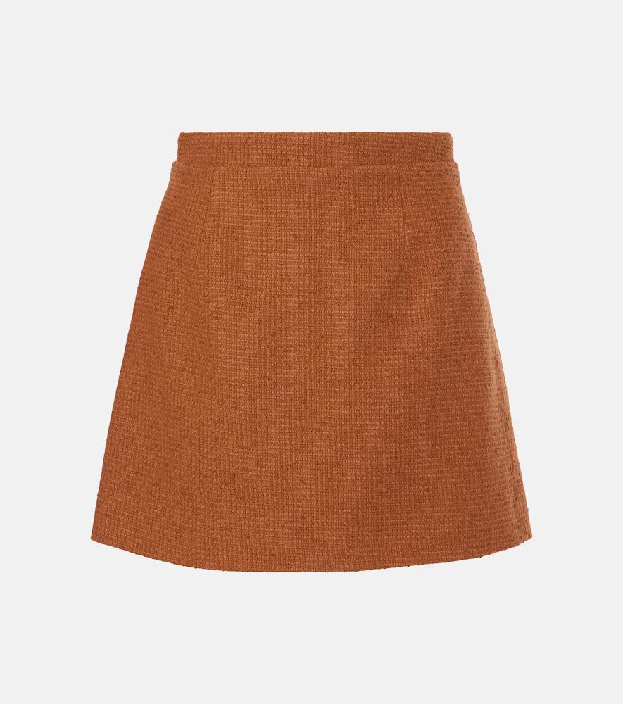 patou iconic wool and cotton-blend miniskirt