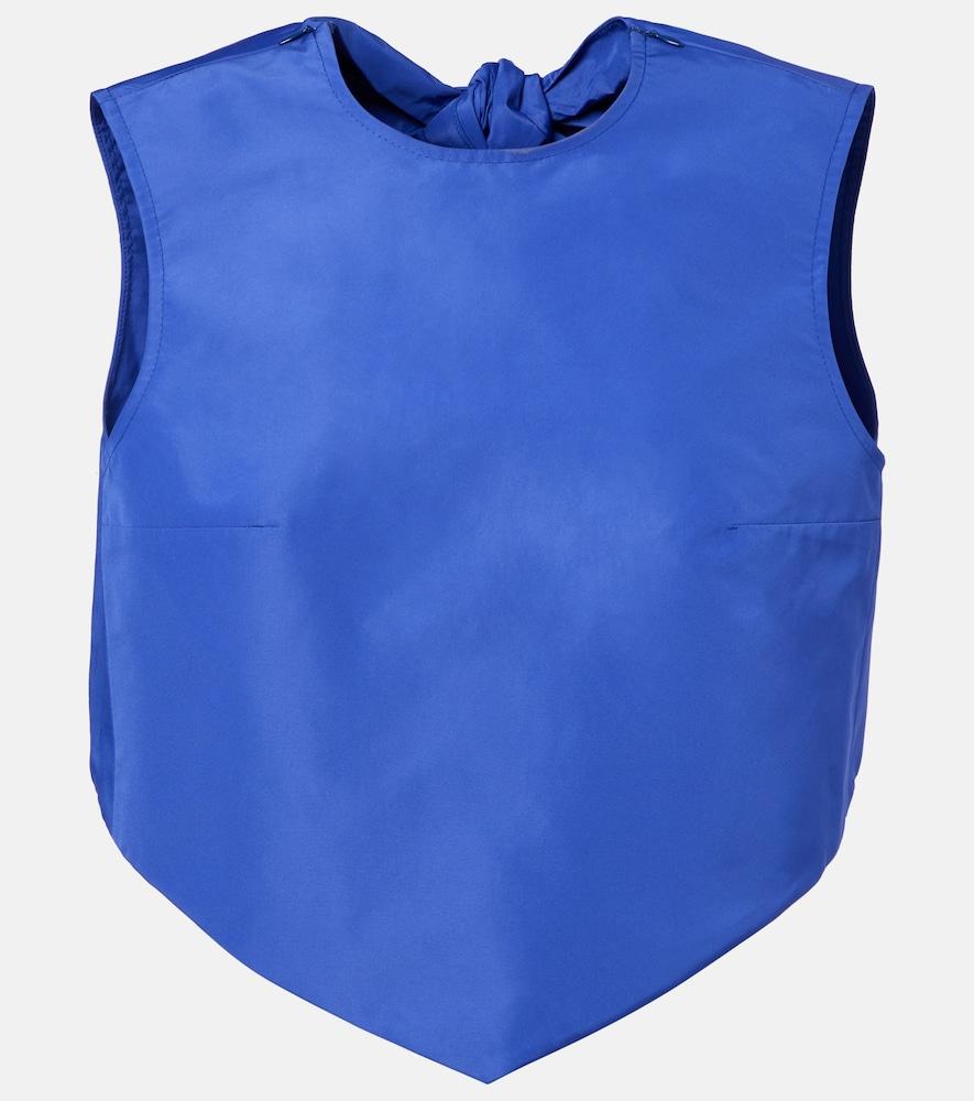 patou open-back faille top