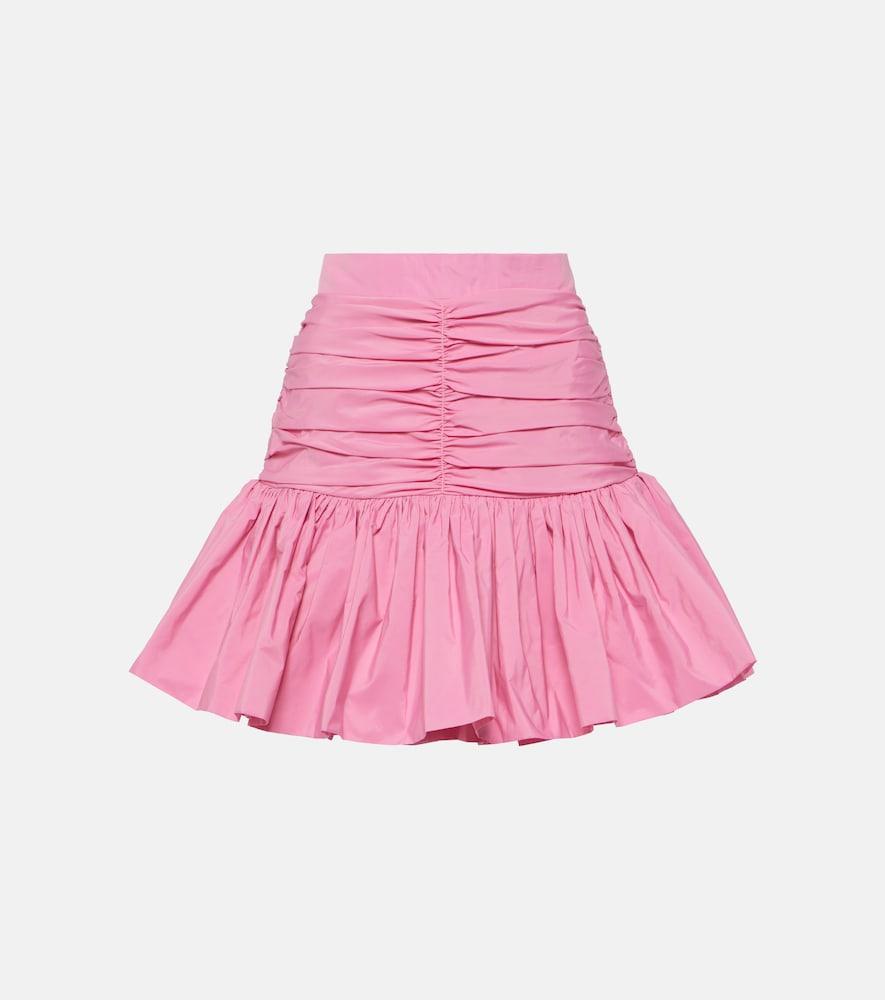 patou ruffled high-rise faille miniskirt
