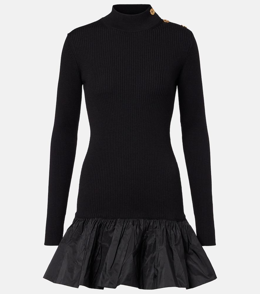 patou ruffled wool minidress