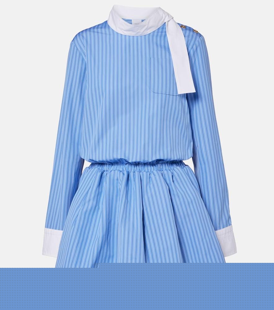 patou striped cotton poplin minidress