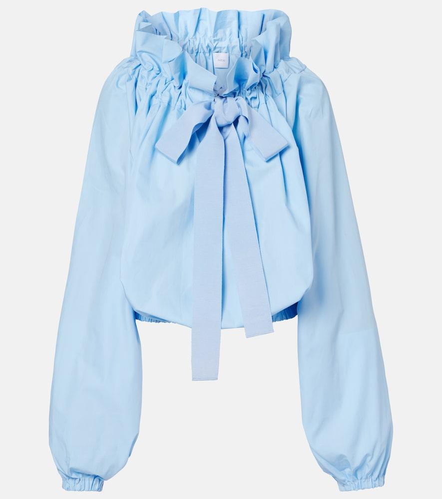 patou tie-neck cotton blouse