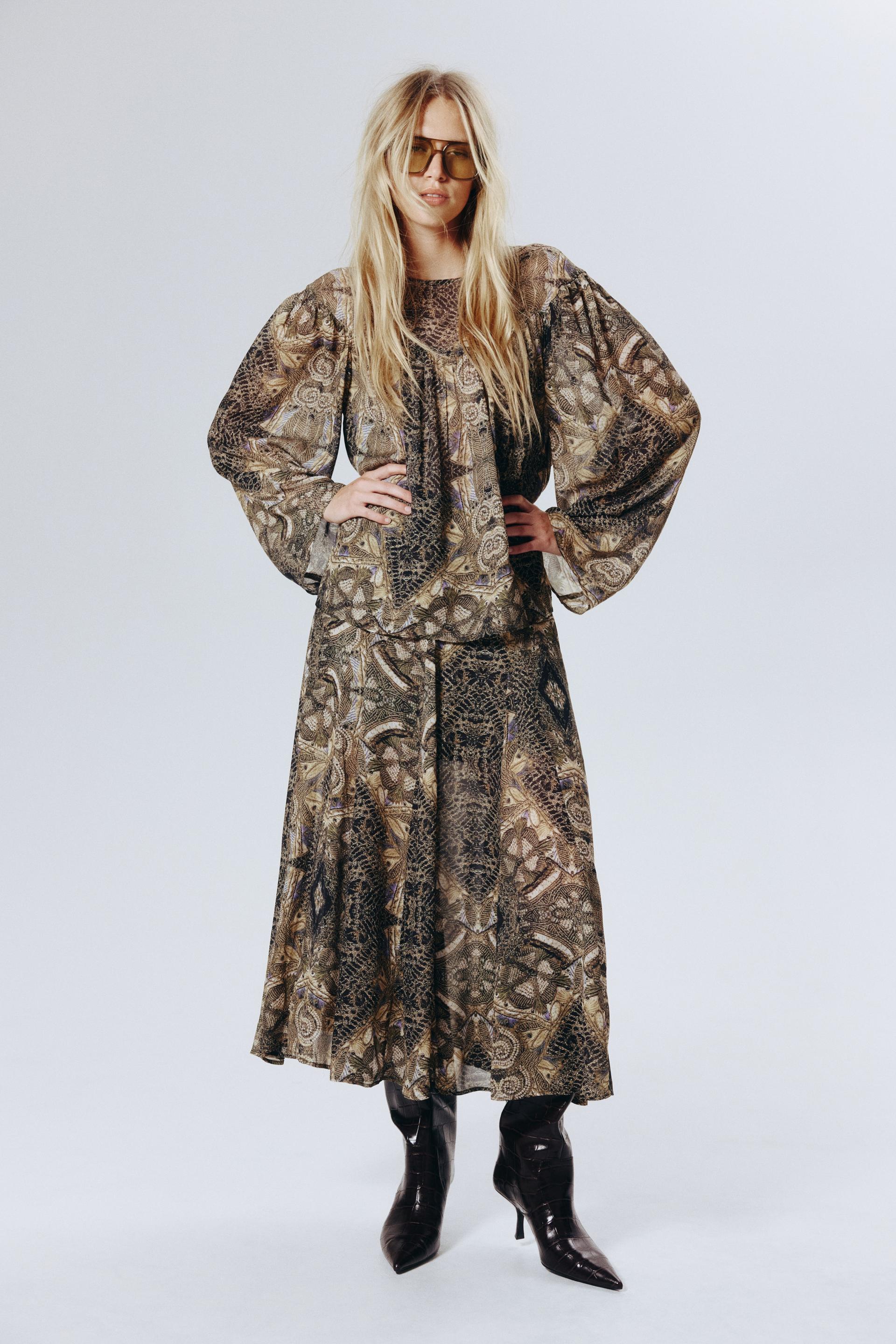 patterned blouse