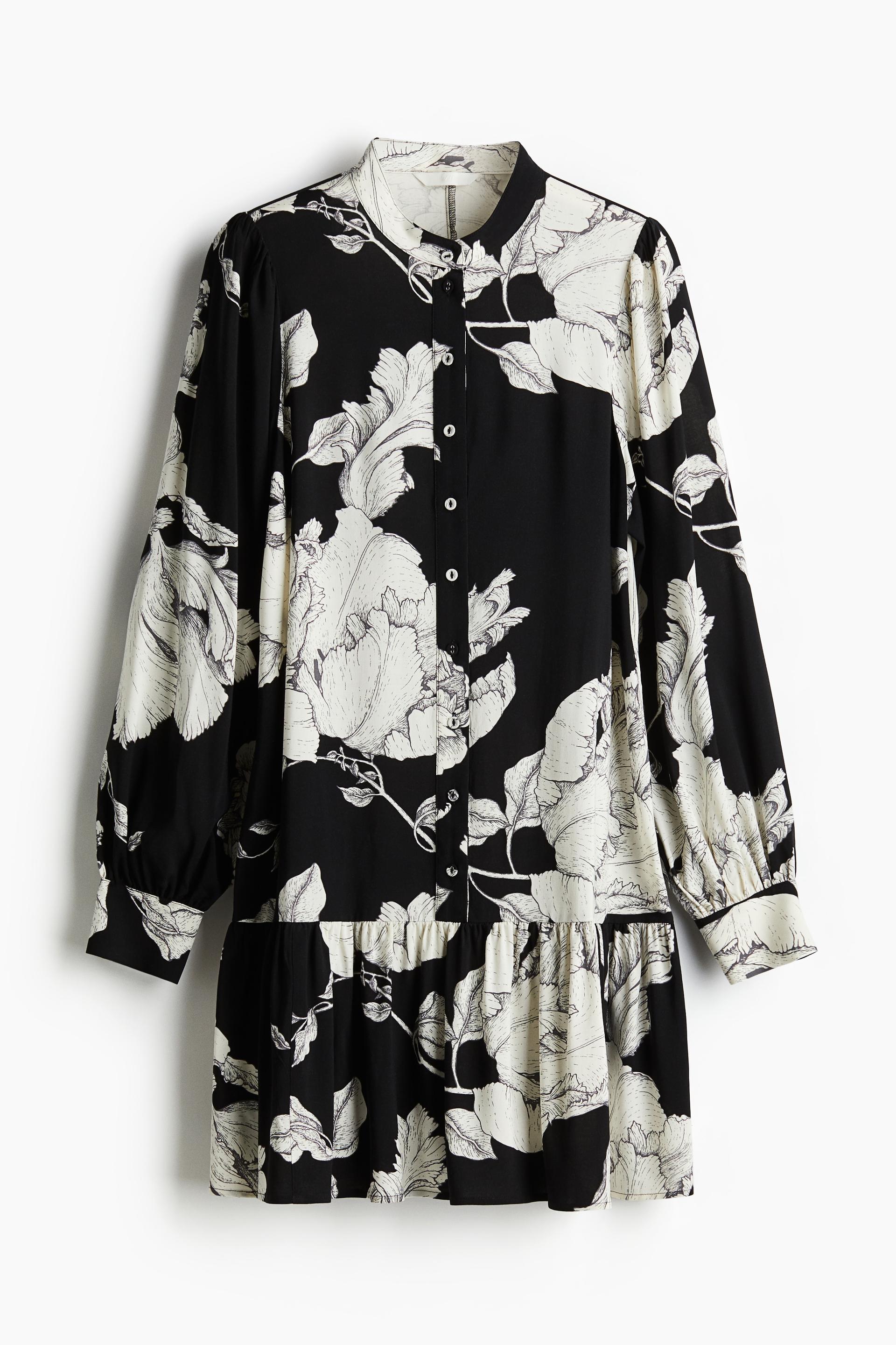 patterned viscose dress